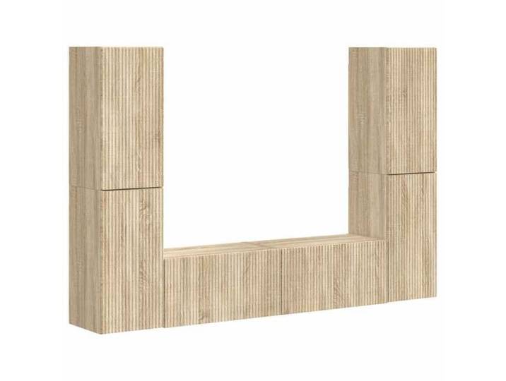 Ensemble meuble TV - - 6 pièces - Chêne sonoma - 30x27x1 5cm - bois d'ingénierie - Console TV - Entretien Facile 51289333083