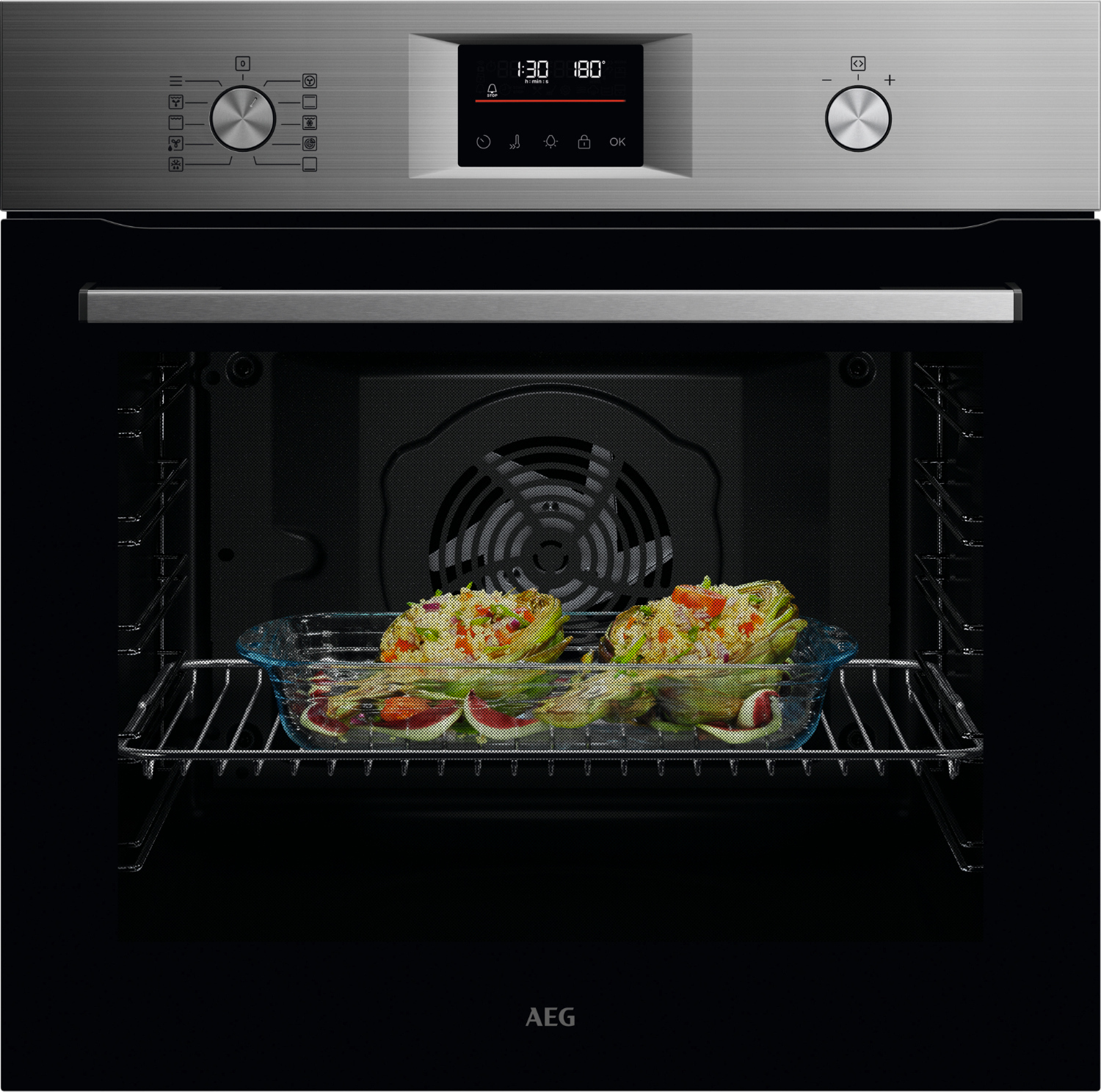 AEG Series 5000 OU5PB41FSM, Medium, Elektrischer Ofen, 72 l, 72 l, 2700 W, Pyrolytisch