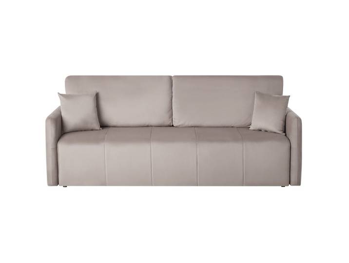 SCHLAFSOFA 3-Sitzer Samtstoff Taupe Egge