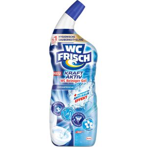 WC-Frisch WC-Reiniger Kraft Aktiv Ozeanfrische, Gel, mit Abperleffekt und Meeresfrische, Schräghalsflasche 750 ml