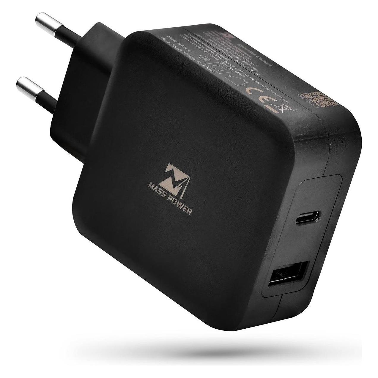 WD Ryoyo 65W USB-A & USB-C Universal-Ladegerät (65 W, 2 Ports) (E065)
