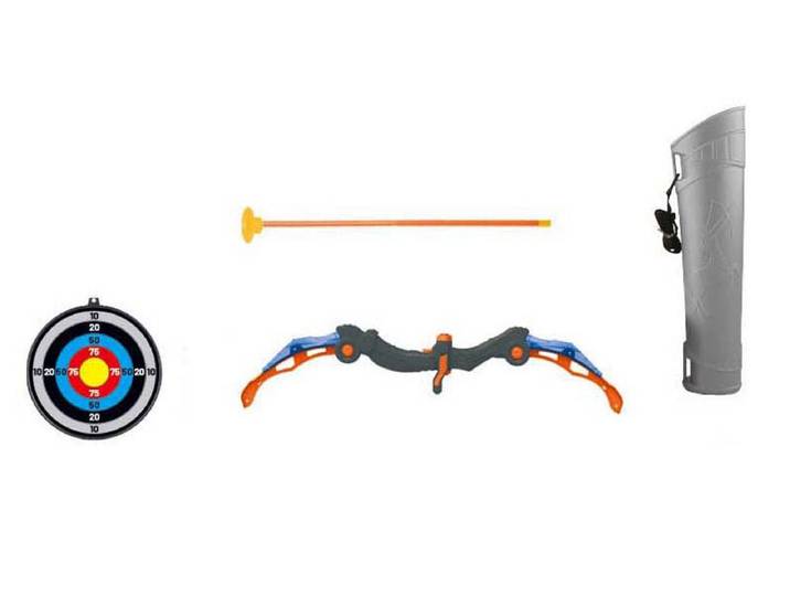 Set d'arc et flèches de tir à l'arc sonore et lumineux pour garçon, Kit jouet en ABS + PP avec musique pour entraînement au tir sur cible