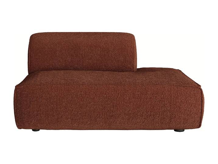 Rechte Recamiere aus Chenille-Gewebe in Terrakotta CAMILIO von Maison Céphy