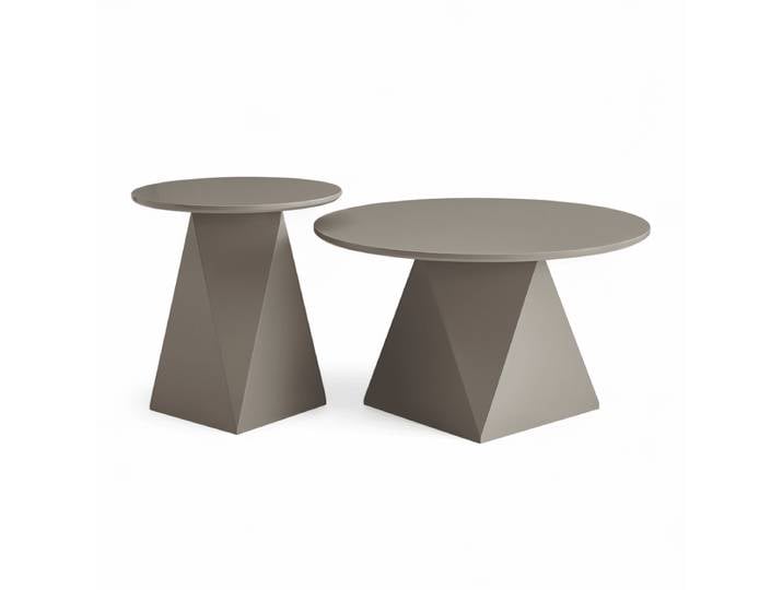 Couchtisch 2er Set Aura ø50/80 cm - Grau