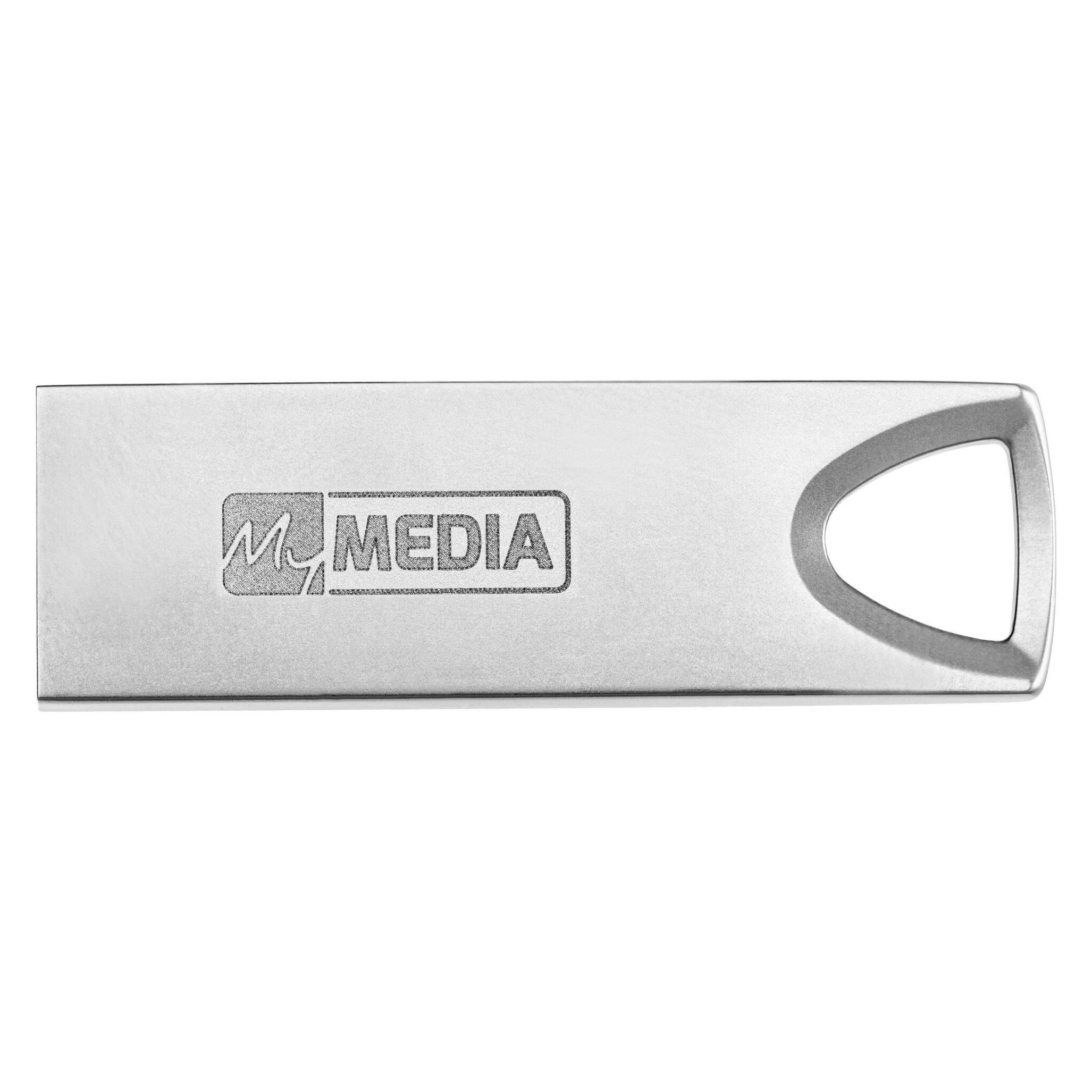 MyMedia USB 3.2 Stick 64GB, Typ-A, My Alu, silber (64 GB, USB-A) (69277)