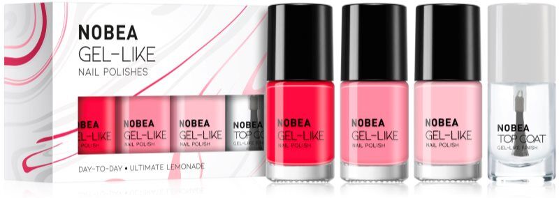 NOBEA Day-to-Day 4-Piece Gel-like Nail Polish set nail polish set Ultimate Lemonade