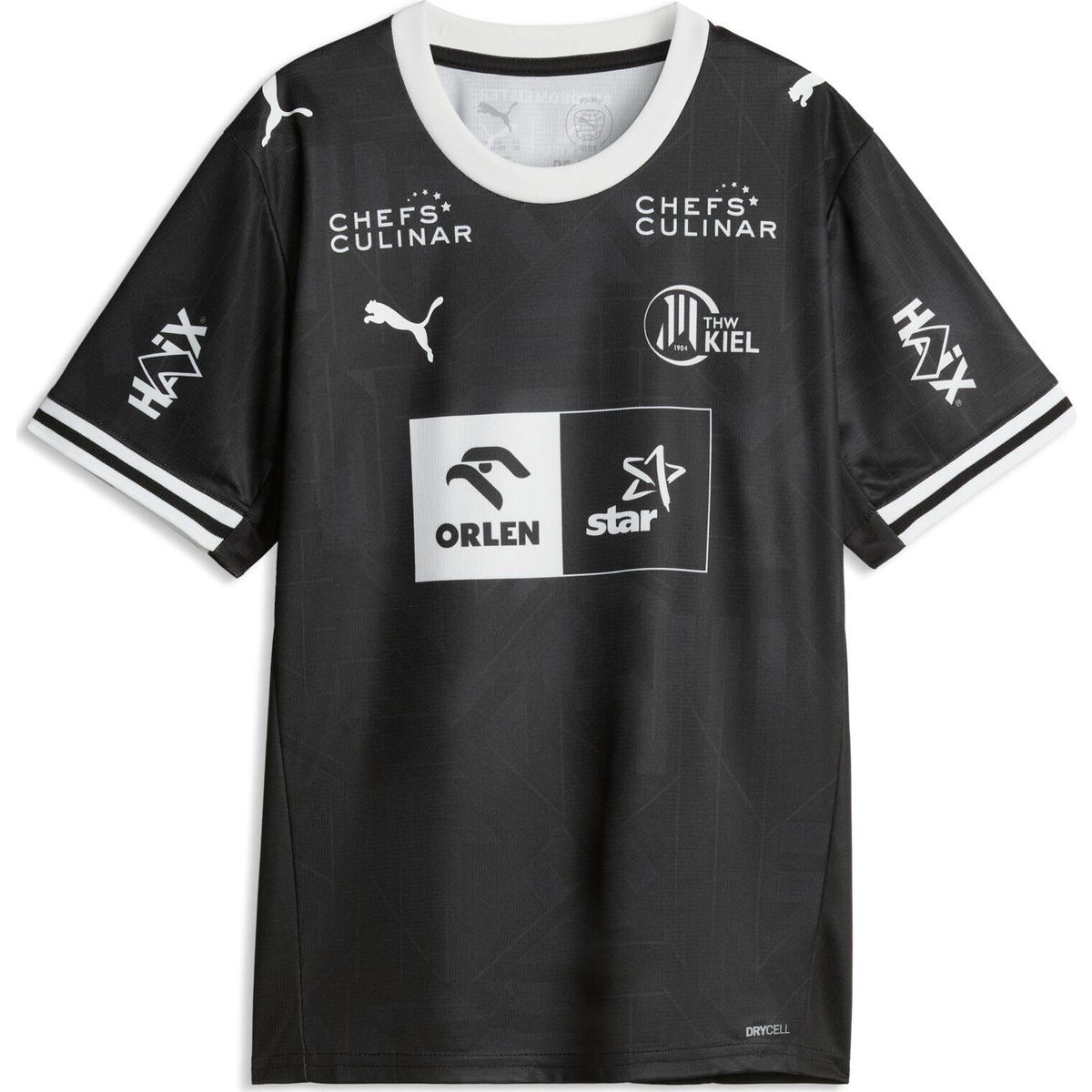 Puma THW Kiel Away Jersey Jr puma black-flat dark gray (02) 164 791355-02-164