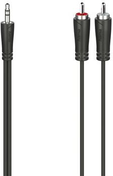 Hama Cabo de Áudio  00200720 1,5m 3.5mm 2 x RCA Preto