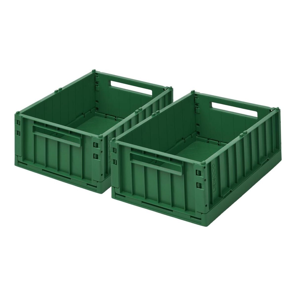 Liewood Weston Storage Box M 2-pack garden green (7374) ONE SIZE LW14677-7374-ONE SIZE-CU