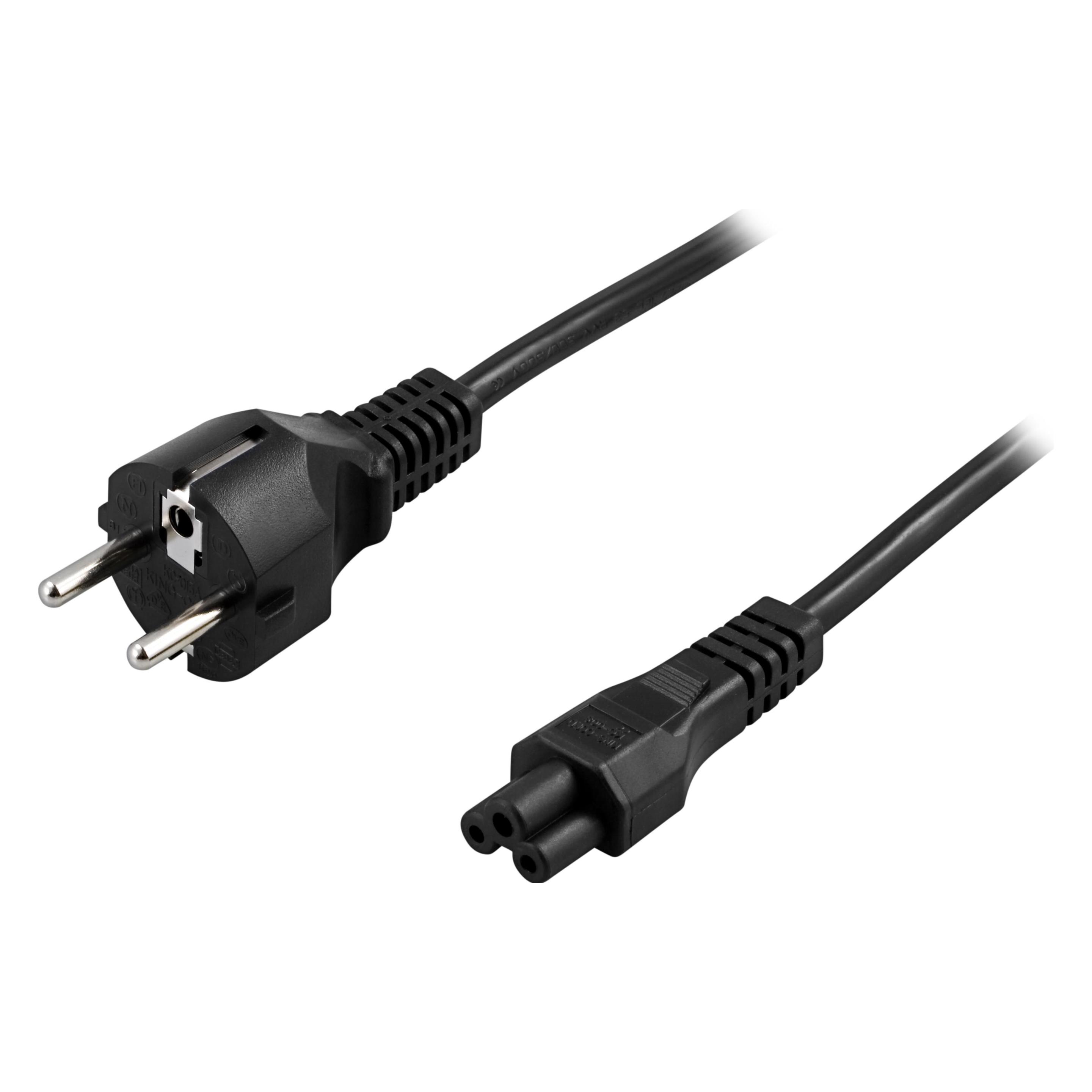 Deltaco Kbl Apparatsladd 5m rak 3-polig CEE 7/7 -> IEC 60320 C5 (5 m) (DEL-109G)