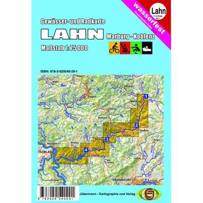 Gewässer- und Radkarte Lahn, Sonstige von Erhard Jübermann, Jübermann, E, 978-3-929540-29-1