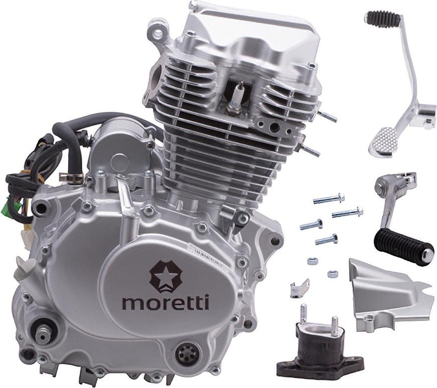 Moretti 163FMK Stehmotor, 175 cm³ 4-Takt, 5-Gang-Schaltgetriebe, silber (ohne Öl)