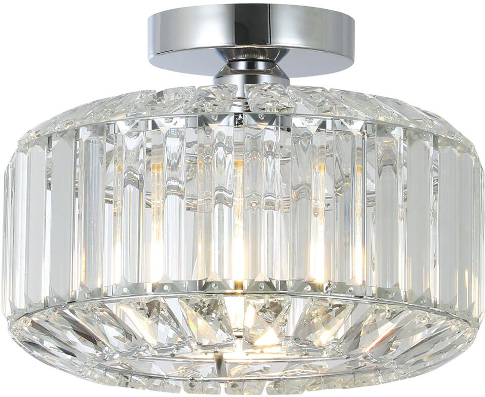 Canora Grey Crystal Semi Flush Mount Silver 22cm H X 28cm W X 28cm D