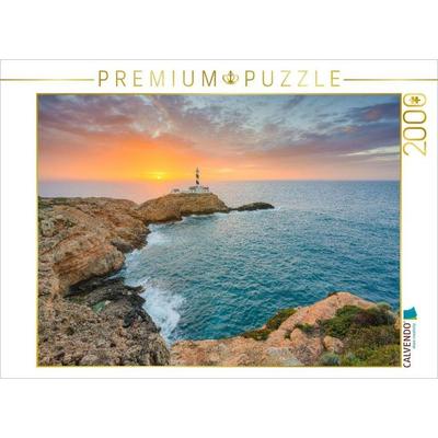 CALVENDO Puzzle Sonnenaufgang am Faro de Cala Figuera auf Mallorca | 2000 Teile Lege-Größe 90x67cm Foto-Puzzle für glückliche Stunden