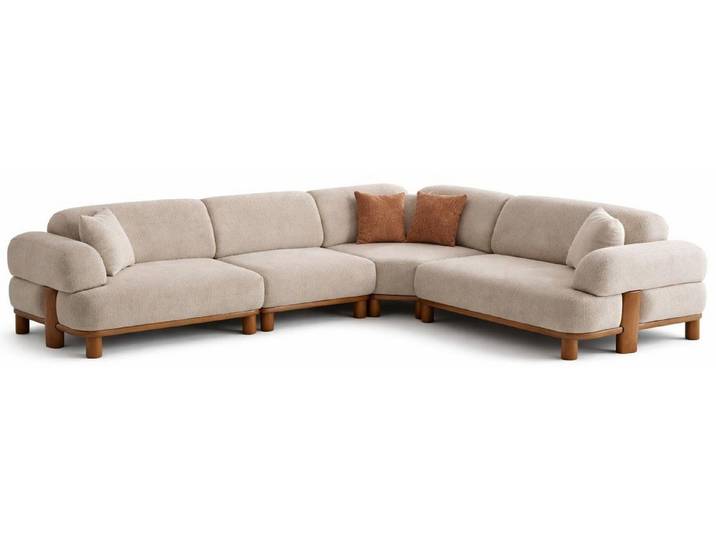 Xlmoebel Esszimmerstuhl 6er-Set moderne Esszimmerstühle aus braunem Holz, bequem und (6er-Set), Made in Europa