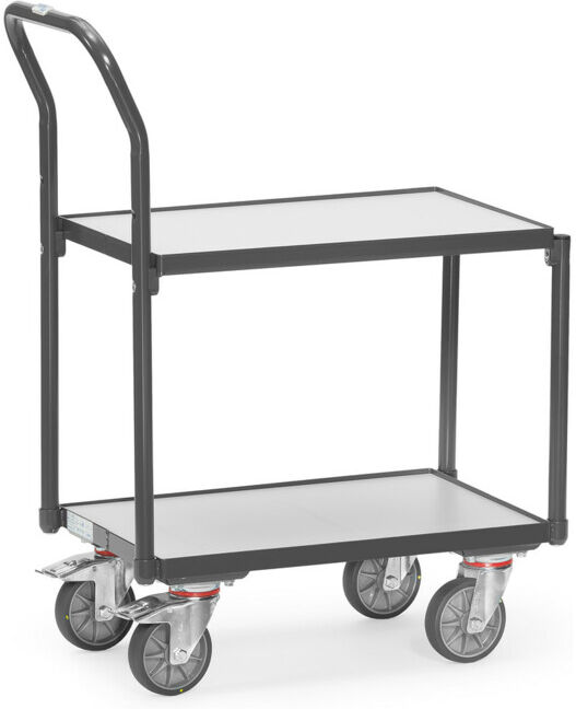 fetra Chariot à plateaux ESD avec barre de poussée tubulaire (935400)