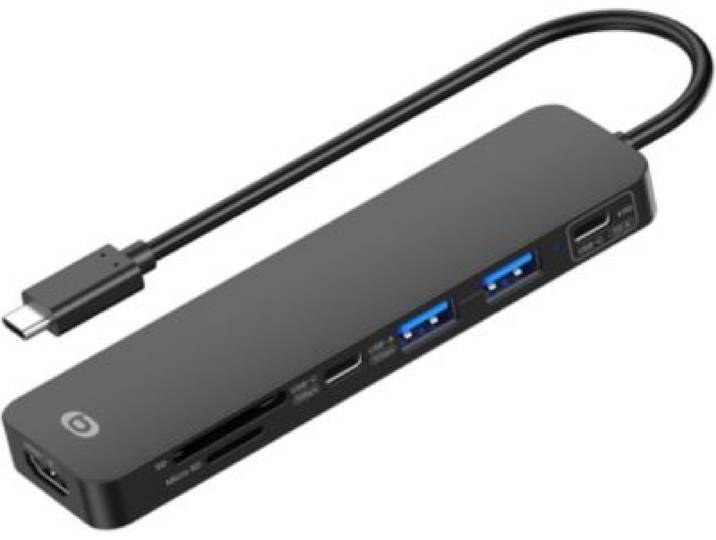 Essentielb - Hub 7 En 1 Usb C Noir