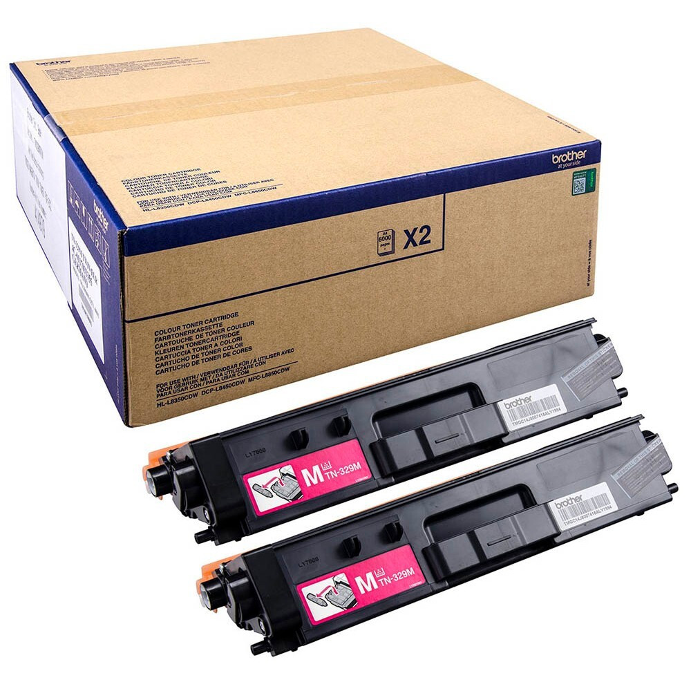 Brother TN329MTWIN Toner 2x TN-329m Magenta
