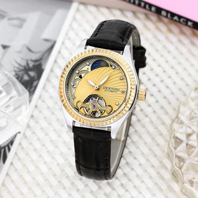 Uplift Essentials Luxury Double Hollow Flywheel Automatic Mechanical Watch black