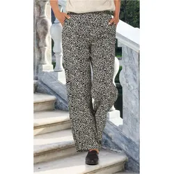 Viskose-Hose in Druck schwarz in Größe 46 von DW-Shop, Schwarz, 46
