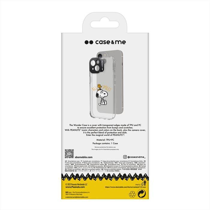 CASEME Cover Cmpnutscovcip14614 Per iPhone 14-trasparente