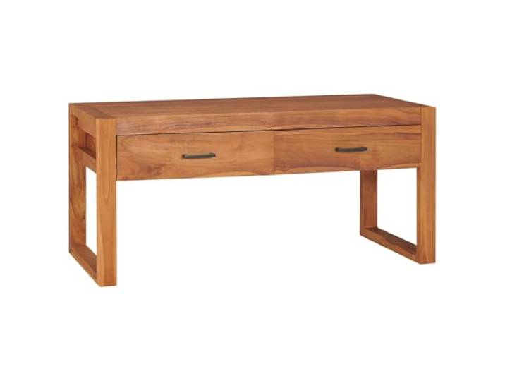 HEFZGDB TV-Schrank aus Teakholz 100x40x45 cm mit 2 Schubladen, rustikaler Fernsehschrank für Multimedia-Geräte, robuster Hartholz TV-Ständer mit natürlicher Maserung, langlebiges