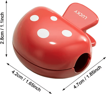 Inspire Picks Cartoon Mushroom Toothbrush Head Cover Portable Toothbrush Protector Cap For Home And Travel red