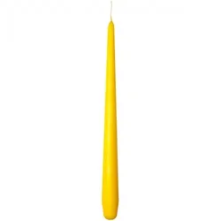 Sovie CANDLES Spitzkerzen Gastronomie Ø 2,2cm x 24cm in Senfgelb 50 Stück - Brenndauer ca. 7 Std.