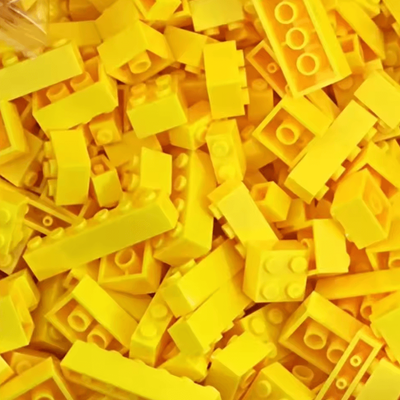 Uplift Curations DIY Building Blocks Bulk Set 120 Or 240PCS Colorful Classic Bricks For Creative Kids yellow 125g 120pcs