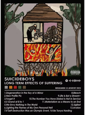 Inspire Picks Suicideboys Vintage Rap Album Poster Hip Hop Canvas Wall Art Decor 16 30x42cm Unframed