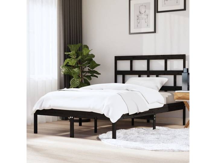 furnicato Bettgestell Modernes Holzbett 150 x 200 cm in Schwarz (1-tlg)