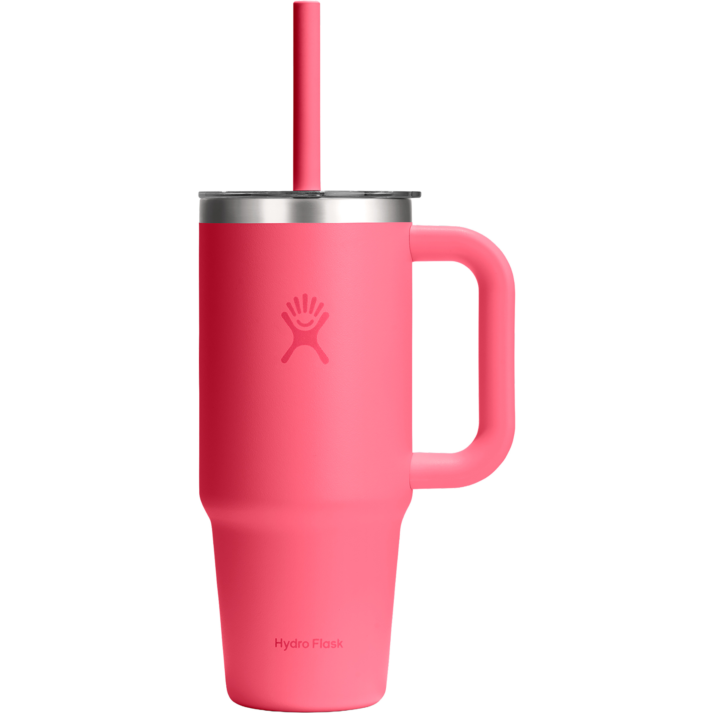 Hydro Flask 24oz Travel Tumbler Clear Lid Isolierbecher Isolierflaschen pink Größe 0.709L Trekking