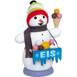 Kuhnert, Weihnachtsdeko, Holz Räucherfigur Varianten aus Holz "Schneemänner" - Grösse ca. 13 cm - Made in Germany
