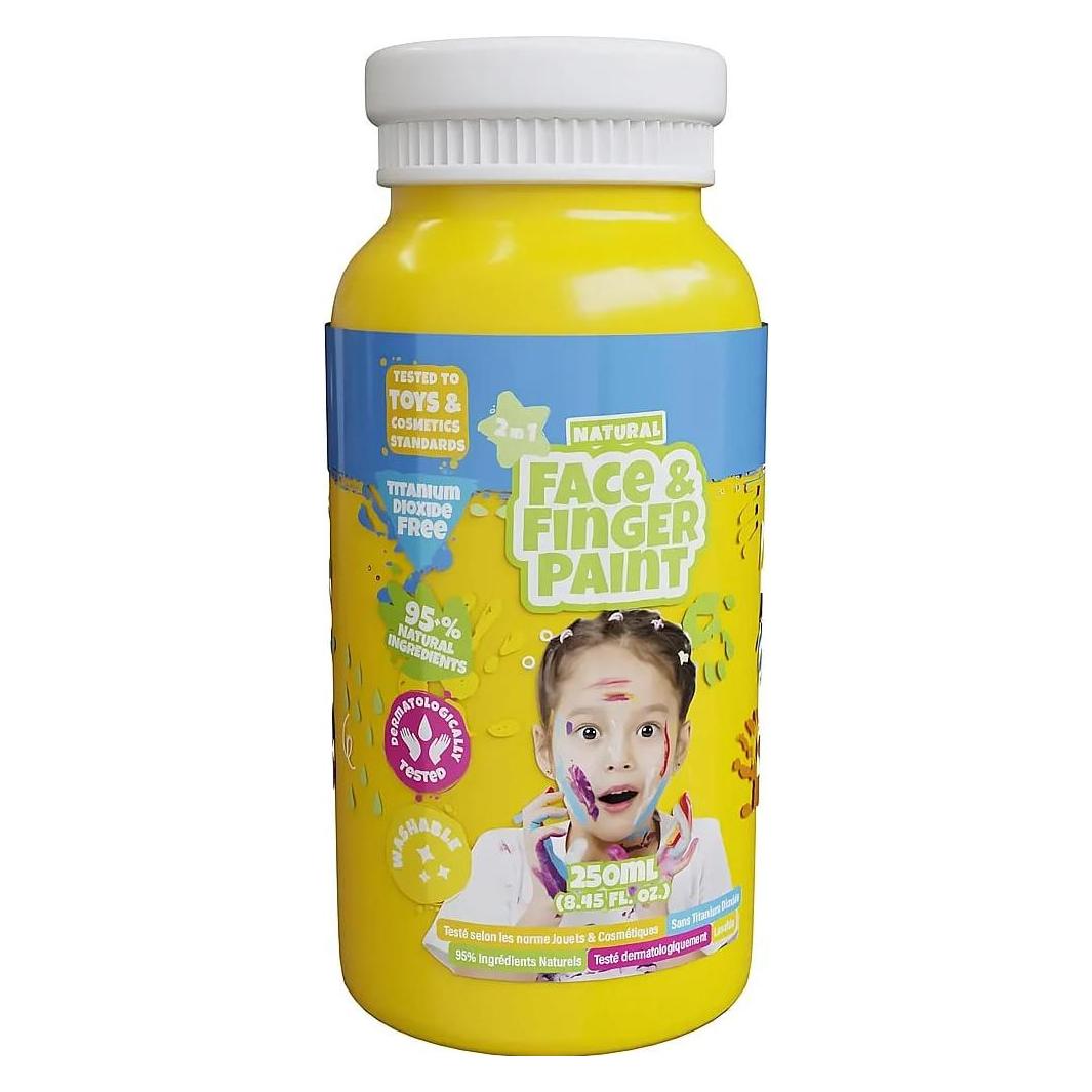 Boti Natürliche Gesichts- und Fingerfarbenflasche - Gelb, 250 ml (250 ml) (38585)