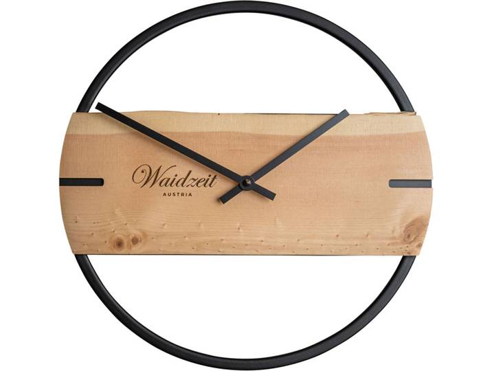 Wanduhr CHRISTOFFEL Novum , beige (zirbe), H:3cm, Wanduhren, Wanduhr