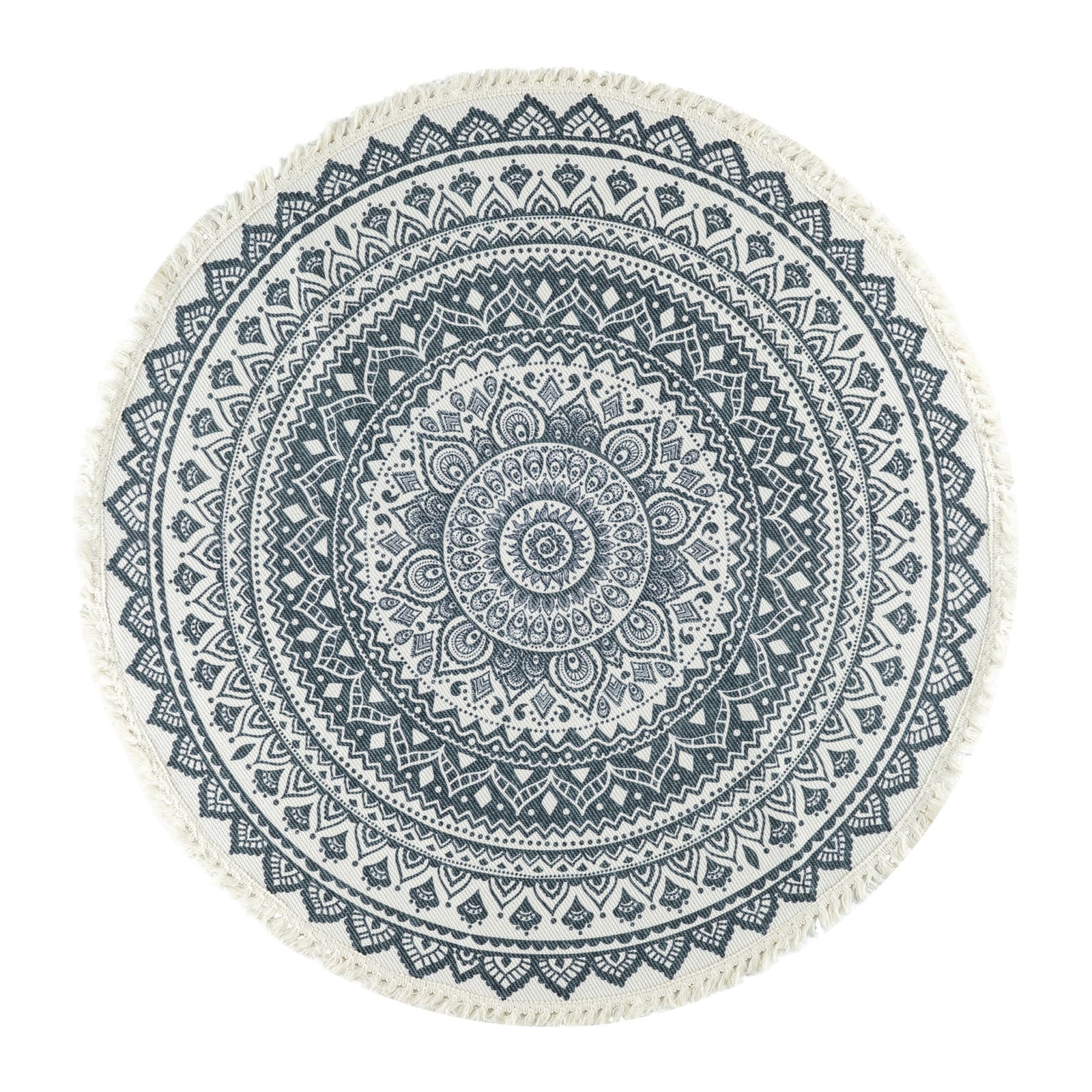 QUVIO Vloerkleed Mandala Rond met Ornamenten van Polypropyleen