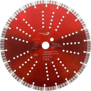 Prodiamant Trennscheibe Turbo Universal Pro12, Bohrung 25,4 mm, Diamanttrennscheibe, für Beton, Stein & Ziegel, 300 x 2,8 mm