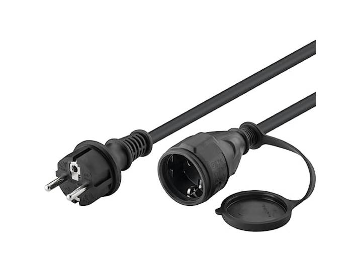 Goobay 44841 netsnoer, zwart, 25 m