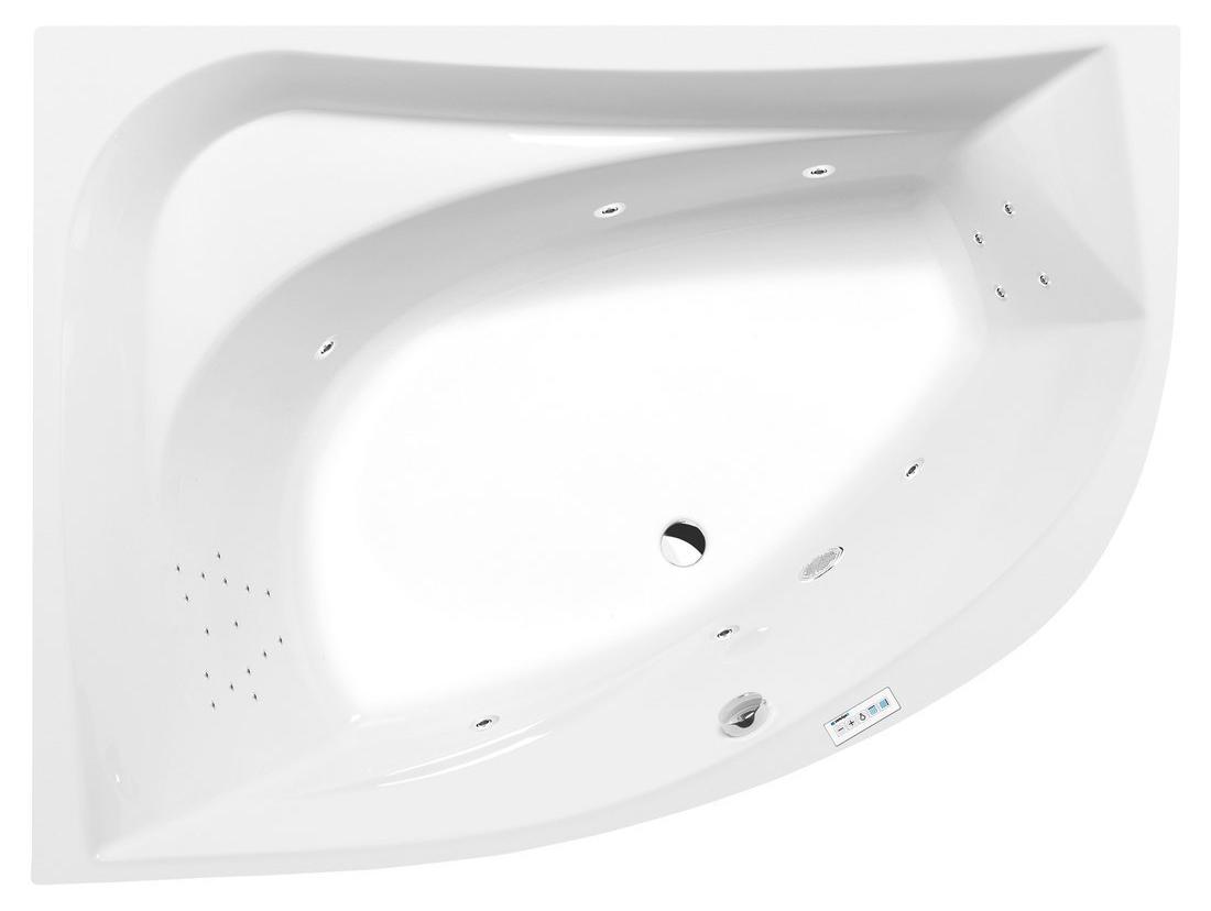 Polysan TANYA L Whirlpool-Badewanne, 160x120x49cm, Highline Hydro, Chrom
