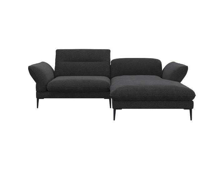 Ecksofa Tiara Stoff schwarz B 241 T 88 cm