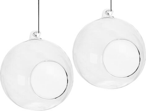 Kugeln aus Glas, 12 cm Ø, 2 Stück