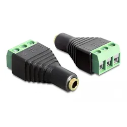 DELOCK Adapter Terminalblock 3Pin -> 3,5mm Klinke Buchse