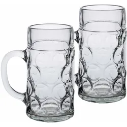 MASSKRÜGE GEEICHT Isar transparent 1 l 2er Set