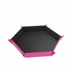Gamegenic Magnetic Dice Tray - Hexagonal - Black/Pink - Würfelteller 295203