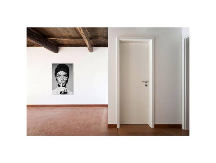 Wandkraft Bild, Schwarz, Weiß, Kunststoff, Menschen, Frauen, rechteckig, 80x120 cm, Fotografie, einfache und schnelle Anbringung, glänzend, Bilder & Rahmen, Bilder, Sonstige Wandbilder