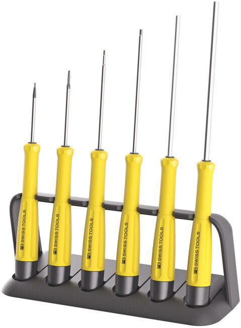 PB Swiss Tools Jeu de tournevis pour l'électroniques 6 pans ESD, Nombre de tournevis: 6 (8642.ESD)