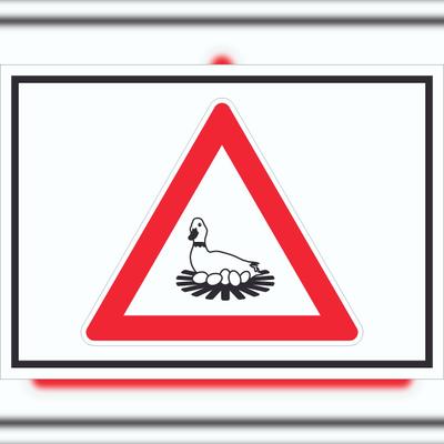 HB-Druck Achtung Brutzeit Schild Symbol A6 (105x148mm)