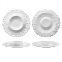 Rock Gourmet Vulcano Flachteller 31 cm, handgefertigt, 2er-Pack