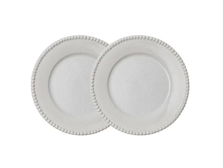 PotteryJo Assiette Daria Ø28 cm Lot de 2 Cotton white shiny