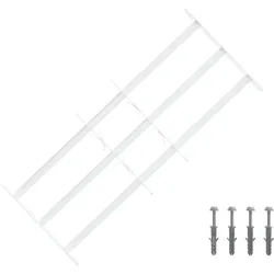 vidaXL, Einbruchschutz + Alarmanlage, Sicherheitsgitter für Fenster mit 3 Querstangen 63-114 cm